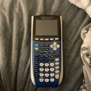 TI-84 Plus Silver edition Blue graphing calculator